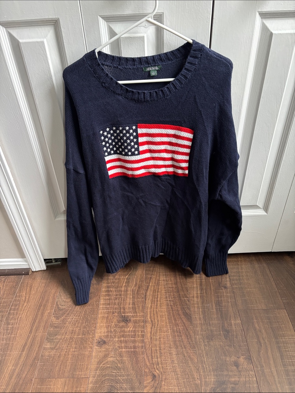 Wild Fable Navy Women's Sweater with American Flag